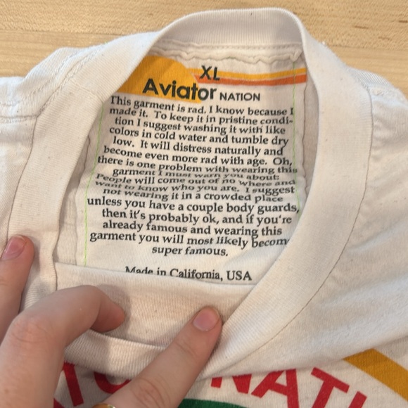 Aviator Nation White Graphic Tee - Picture 2 of 7